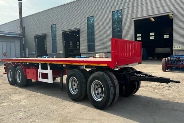 4 Axle Flatbed Drawbar Dolly ile Tam Fragman Nijerya'ya gönderilecek